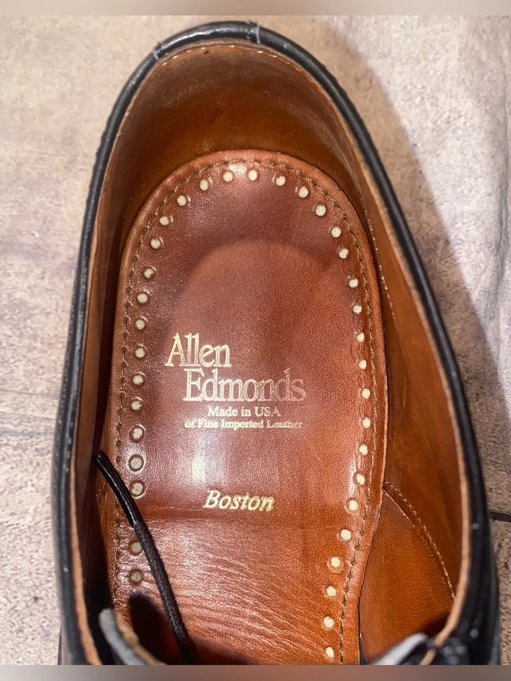 RECRAFTED Allen Edmonds Charleston Derby Blucher Lace Up Apron Toe 9.5 E USA